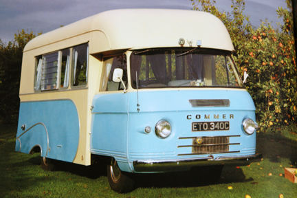 page in My Cool Campervan featuring a blue Commer