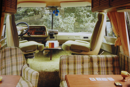 page in My Cool Campervan featuring the interior of a GMC motorhome