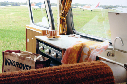 page in My Cool Campervan featuring the interior of a vintage Morris Marina campervan