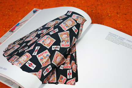 vintage maxi-skirt made from fabric printed with Martini advertising