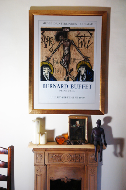 detail from vintage 1968 Bernard Buffet exhibition poster