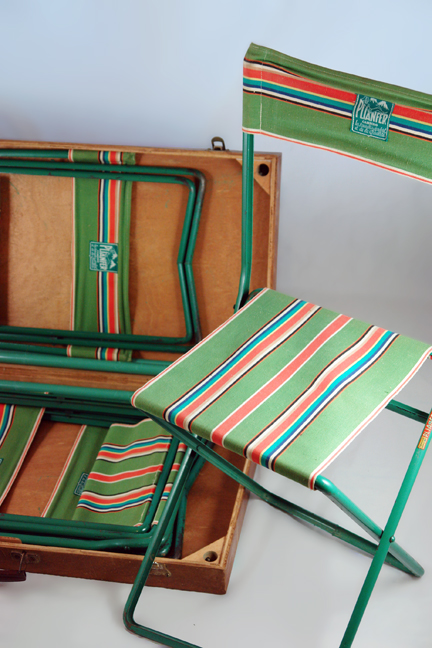 vintage French camping table & chairs