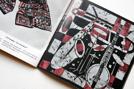 pages from a vintage craft booklet showing how to do batik