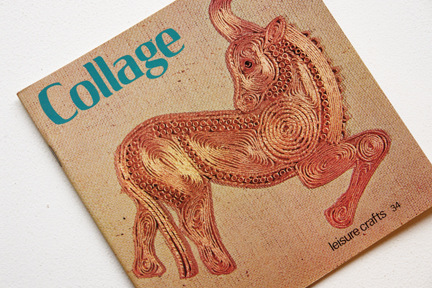 cover of a vintage craft booklet on how to do collage
