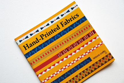 cover of a vintage craft booklet showing how to use fabrics
