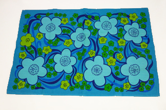 vintage flower patterned tea towel