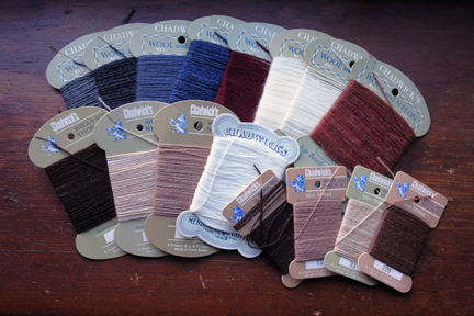 collection of vintage Chadwick's darning wools