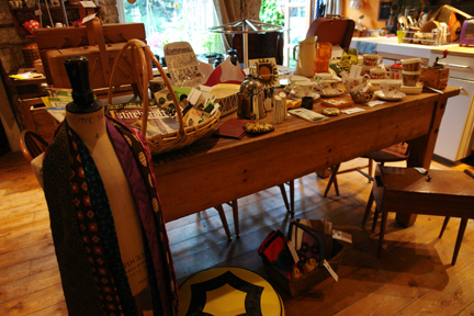 H is for Home's vintage fair 'dry run' on our kitchen table
