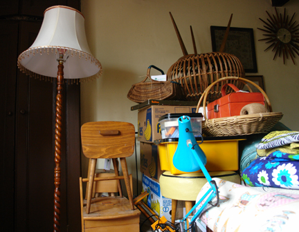 H is for Home's vintage stock packed up and waiting for our 1st vintage fair