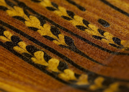 detail of Hannah McAndrew slipware pottery