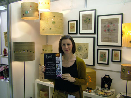 Jane Blease receiving her award at the British Craft Trade Fair 2011 Jane Blease receiving her award at the British Craft Trade Fair 2011