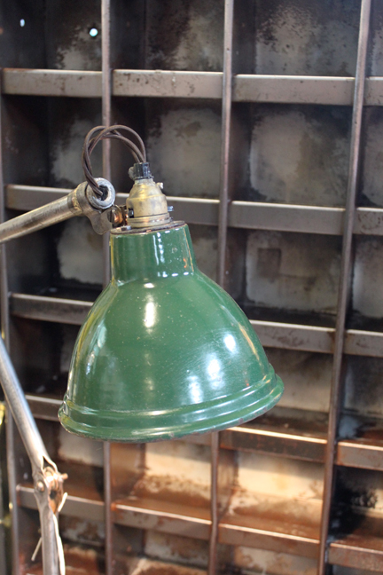 vintage green anglepoise lamp