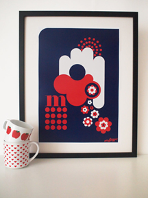 framed letter 'M' by Pilgrim Lee