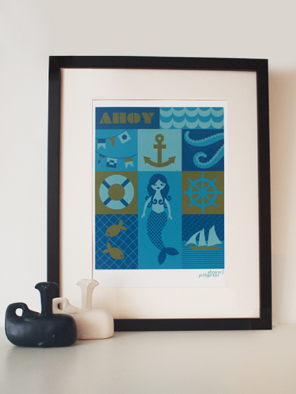 framed "Web Ahoy" illustration by Pilgrim Lee