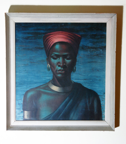 Original vintage 1950s print of "Zulu Girl" by Vladimir Tretchikoff Original vintage 1950s print of "Zulu Girl" by Vladimir Tretchikoff