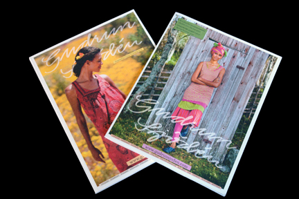 pair of Gudrun Sjoden mail order catalogues
