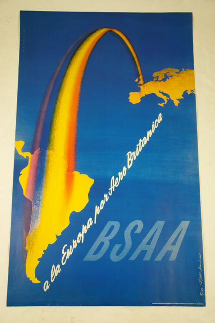 FHK Henrion BSAA poster from a collection bought at auction by H is for Home FHK Henrion BSAA poster from a collection bought at auction by H is for Home