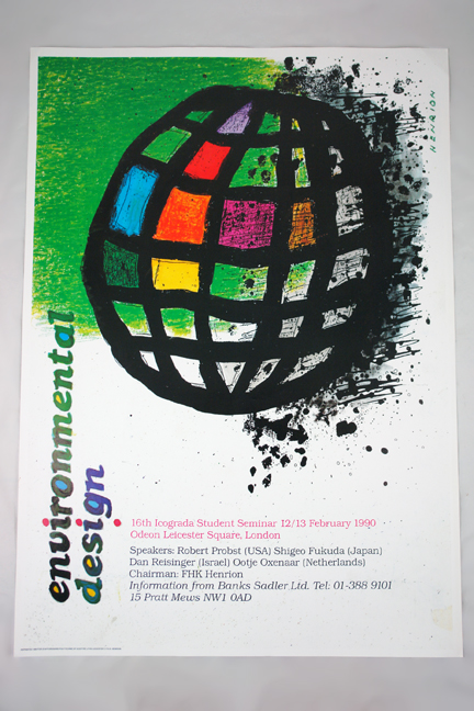 FHK Henrion 'environmental design' poster from a collection bought at auction by H is for Home FHK Henrion 'environmental design' poster from a collection bought at auction by H is for Home