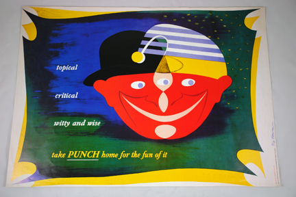 FHK Henrion Punch magazine poster from a collection bought at auction by H is for Home FHK Henrion Punch magazine poster from a collection bought at auction by H is for Home
