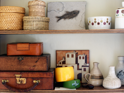Shelf in H is for Home's bathroom