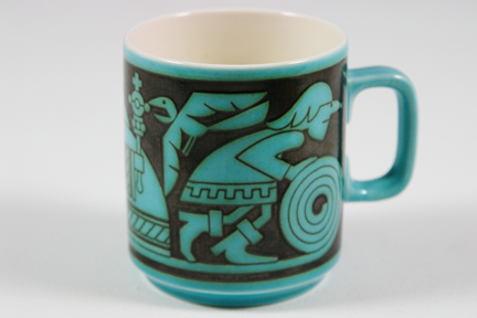 vintage Hornsea Pottery mug of knight with shield