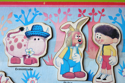 vintage children's jigsaw of Magic Roundabout character, Ermintrude vintage children's jigsaw of Magic Roundabout character, Ermintrude