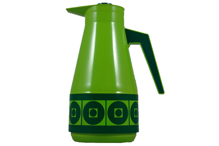 bright green vintage vacuum flask