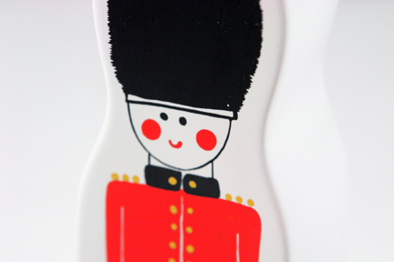 vintage Carlton Ware pottery money box in the form of a Grenadier guard