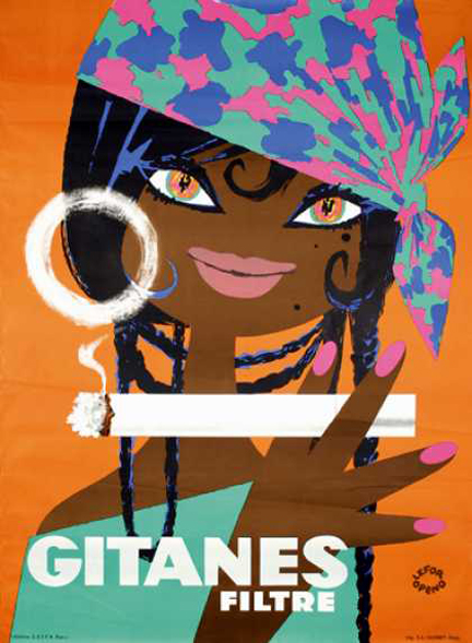 vintage Gitanes advertising poster designed by Lefor Openo