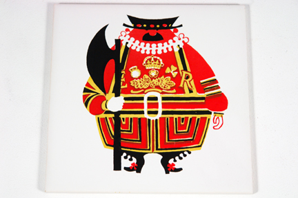 vintage 1960s Beefeater tile designed by Kenneth Townsend vintage 1960s Beefeater tile designed by Kenneth Townsend