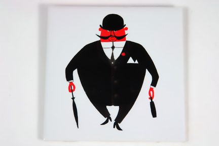vintage 1960s city gent tile designed by Kenneth Townsend