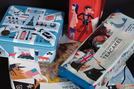 selection of Marks and Spencer food items with special Diamond Jubilee and London Olympic 2012 packaging