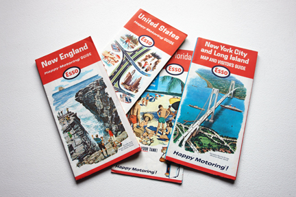 vintage Esso travel map from the 1960s