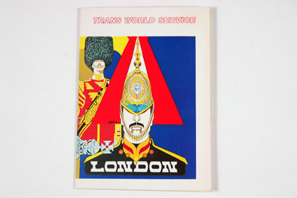 1960s Trans-World Airlines London flight menu 1960s Trans-World Airlines London flight menu