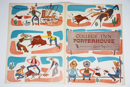 1950s Porterhouse steakhouse menu 1950s Porterhouse steakhouse menu