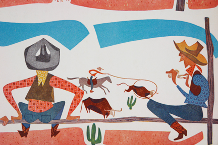 detail of 1950s Porterhouse menu cover