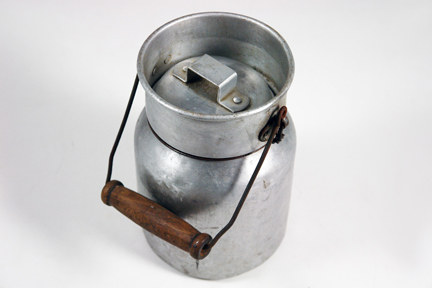vintage aluminium milk churn