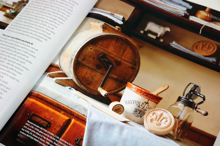 page from an article about dairyana in the June 2011 edition of the BBC Homes & Antiques Magazine