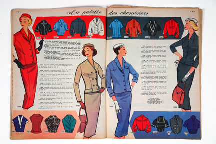 fashion article from vintage 1950s French "L'Echo de la Mode" magazine fashion article from vintage 1950s French "L'Echo de la Mode" magazine