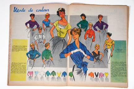 fashion article from vintage 1950s French "L'Echo de la Mode" magazine fashion article from vintage 1950s French "L'Echo de la Mode" magazine