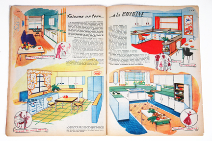 Kitchens feature from a vintage 1950s French "L'Echo de la Mode" magazine Kitchens feature from a vintage 1950s French "L'Echo de la Mode" magazine