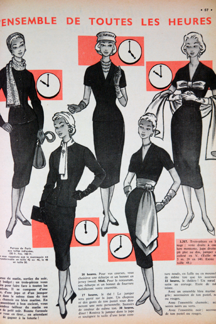 fashion article from vintage 1950s French "L'Echo de la Mode" magazine fashion article from vintage 1950s French "L'Echo de la Mode" magazine