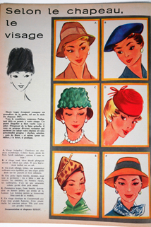 fashion article from vintage 1950s French "L'Echo de la Mode" magazine