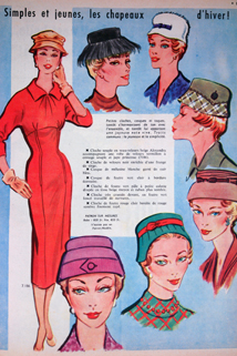 fashion article from vintage 1950s French "L'Echo de la Mode" magazine fashion article from vintage 1950s French "L'Echo de la Mode" magazine