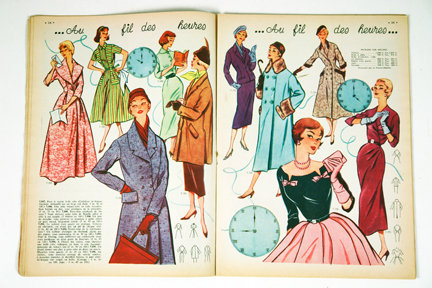fashion article from vintage 1950s French "L'Echo de la Mode" magazine fashion article from vintage 1950s French "L'Echo de la Mode" magazine