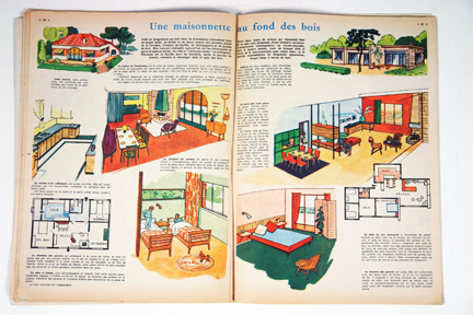 Feature on maisonettes from a vintage 1950s French "L'Echo de la Mode" magazine Feature on maisonettes from a vintage 1950s French "L'Echo de la Mode" magazine