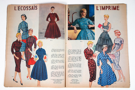 fashion article from vintage 1950s French "L'Echo de la Mode" magazine fashion article from vintage 1950s French "L'Echo de la Mode" magazine