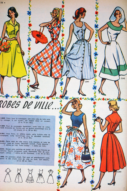 fashion article from vintage 1950s French "L'Echo de la Mode" magazine fashion article from vintage 1950s French "L'Echo de la Mode" magazine
