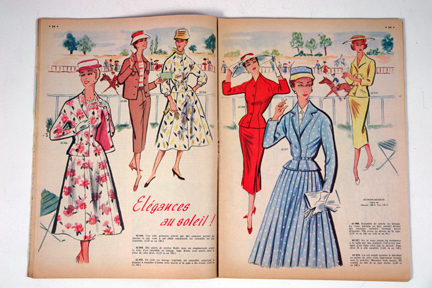 holiday article from vintage 1950s French "L'Echo de la Mode" magazine holiday article from vintage 1950s French "L'Echo de la Mode" magazine