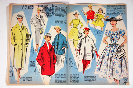 holiday article from vintage 1950s French "L'Echo de la Mode" magazine holiday article from vintage 1950s French "L'Echo de la Mode" magazine